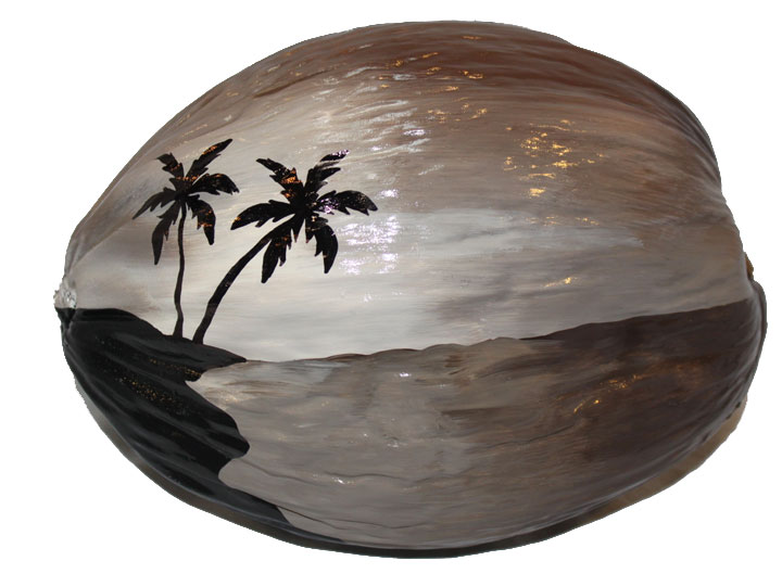 hand painted coconuts