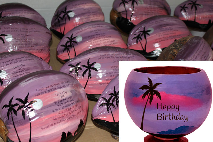 recycled and personalized coconuts