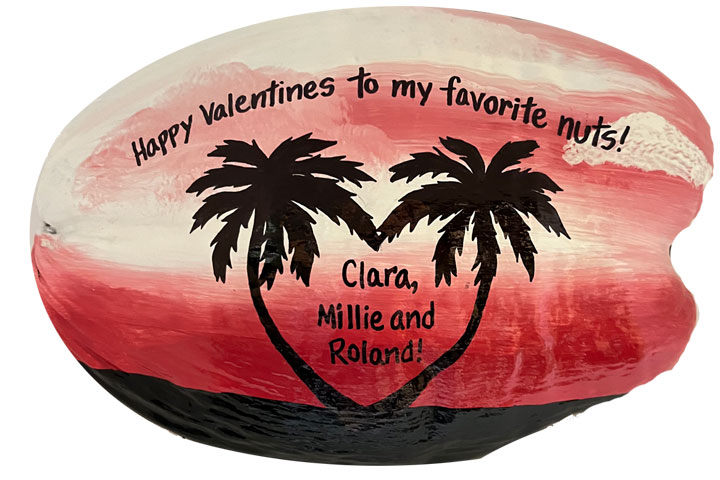 personalized valentines gift coconuts